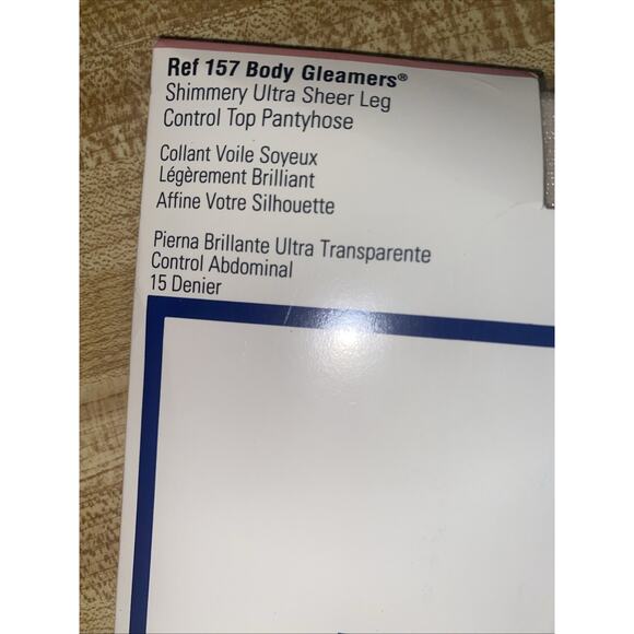 Givenchy Body Gleamers Hosiery Shimmery Ultra Sheer Control Top Cream Size B - Picture 2 of 5